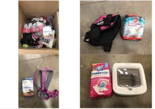 QUANTITY OF ASSORTED PET ITEMS TO INCLUDE JULIUS K9 DOG HARNESS IN PINK SIZE M: LOCATION - FRONT FLOOR(COLLECTION OR OPTIONAL DELIVERY AVAILABLE)