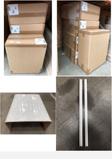 5 X PENDOCK BOILER PIPE CASING WHITE LAMINATE 200 X 400 X 500: LOCATION - LEFT RACK(COLLECTION OR OPTIONAL DELIVERY AVAILABLE)