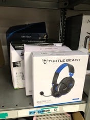 QUANTITY OF TECH & GAMING ITEMS TO INCLUDE TURTLE BEACH RECON 50P GAMING HEADSET FOR PS5, PS4, XBOX SERIES X|S, XBOX ONE, NINTENDO SWITCH, & PC: LOCATION - A