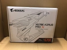 1 X GIGABYTE X670E AORUS PRO X MOTHERBOARD - SUPPORTS AMD RYZEN 7000 CPUS, 16+2+2 PHASES VRM, UP TO 8000 MHZ DDR5 (OC), 4X PCIE 4.0 M.2, WI-FI 7, 2.5GBE LAN, USB 3.2 GEN 2 - RRP £345: LOCATION - B