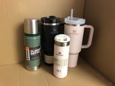 QUANTITY OF ITEMS TO INCLUDE STANLEY AEROLIGHT TRANSIT TRAVEL MUG 0.47L - KEEPS 6 HOURS HOT - 8 HOURS COLD - DISHWASHER SAFE - LEAKPROOF - CAR CUP HOLDER COMPATIBLE - THERMOS COFFEE MUG - ROSE QUARTZ