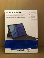 1 X LOGITECH FOLIO TOUCH IPAD PRO 11-INCH(1ST, 2ND, 3RD, 4TH GEN - 2018, 2020, 2021, 2022)KEYBOARD CASE - BACKLIT KEYBOARD, TRACKPAD, SMART CONNECTOR, QWERTY UK ENGLISH LAYOUT - GREY.:: LOCATION - C