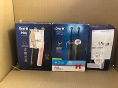 QUANTITY OF HEALTH & BEAUTY ITEMS TO INCLUDE ORAL-B VITALITY PRO ELECTRIC TOOTHBRUSHES ADULTS, 1 HANDLE, 2 TOOTHBRUSH HEADS, 3 BRUSHING MODES INCLUDING SENSITIVE PLUS, 2 PIN UK PLUG, BLUE: LOCATION -