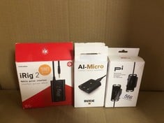 QUANTITY OF ITEMS TO INCLUDE IRIG 2 MOBILE GUITAR INTERFACE: LOCATION - D