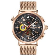 LIMITED EDITION SWAN & EDGAR HAND ASSEMBLED TARGET GLIDER AUTOMATIC ROSE WATCH SKU:SEO1342 RRP £195: LOCATION - TOP 50 RACK