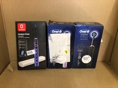 QUANTITY OF HEALTH & BEAUTY ITEMS TO INCLUDE ORAL-B VITALITY PRO ELECTRIC TOOTHBRUSHES FOR ADULTS, FOR HIM / HER, 1 HANDLE, 2 TOOTHBRUSH HEADS, 3 BRUSHING MODES INCLUDING SENSITIVE PLUS, 2 PIN UK PLU