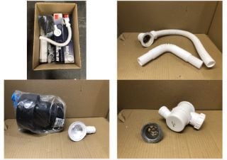 QUANTITY OF ITEMS TO INCLUDE MACALPINE EXPOSED BATH TRAP, OVERFLOW AND WASTE WITH INTEGRAL SPRING LOADED MUSHROOM PLUG: LOCATION - E