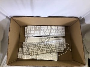 10X ASSORTED KEYBOARDS TO INCLUDE  APPLE MODEL A1242 WIRED COMPACT USB KEYBOARD.: LOCATION - B