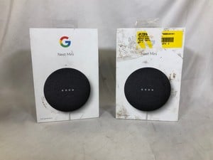 2 X GOOGLE NEST MINI  SMART SPEAKER.: LOCATION - B