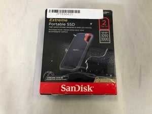 SANDISK 2TB PORTABLE SSD (RRP - £159): MODEL NO SDSSDE61-2T00: LOCATION - B