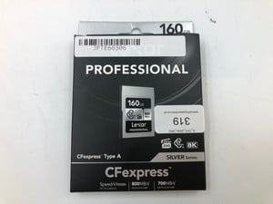 LEXAR 160GB CF EXPRESS TYPE A MEMORY CARD (RRP - £143).: LOCATION - B