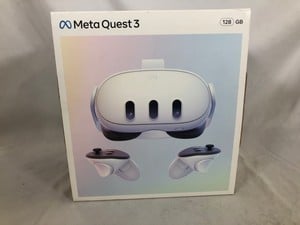 META QUEST 3 128GB V.R HEADSET (RRP - £479): MODEL NO S3A: LOCATION - C