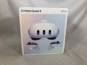 META QUEST 3 128GB V.R HEADSET (RRP - £479). MODEL NO. S3A: LOCATION - C