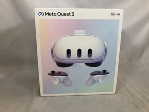 META QUEST 3 128GB VR HEADSET. RRP 479 MODEL NO. S3A: LOCATION - C