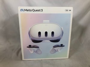 META QUEST 3 128GB V.R HEADSET (RRP - £479): MODEL NO S3A: LOCATION - C