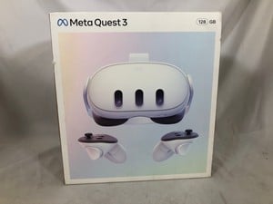 META QUEST 3 128GB VR HEADSET (RRP - £479): MODEL NO S3A: LOCATION - C