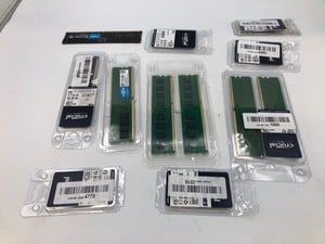 X12 ASSORTED RAM TO INCLUDE CRUCIAL 16GB DDR4-2400 RAM  : LOCATION - C