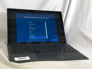 MICROSOFT SURFACE PRO 4 256GB LAPTOP: MODEL NO 1724. INTEL CORE I5-6300U, 8GB RAM, 12.3" SCREEN: LOCATION - C