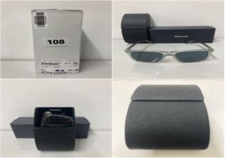 PRADA OPR 18WS GREY CRYSTAL BLUE SUNGLASSES - RRP £274