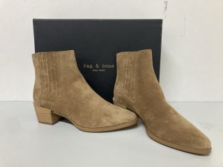 RAG & BONE NEWYORK ROVER CAMEL SUEDE BOOTS - SIZE: 4 - RRP.£320