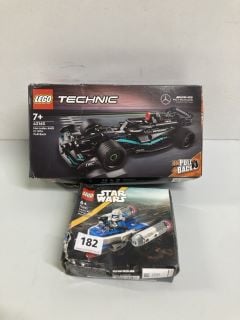 LEGO 42165 TECHNIC MERCEDES-AMG F1 W14 PULL-BACK & LEGO 75391 STAR WARS CAPTAIN REX Y-WING MICROFIGHER