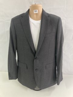 JOHN LEWIS S100 BIRDSEYE REGULAR FIT SUIT JACKET - GREY - SIZE: 40L - RRP.£170 (SUIT JACKET ONLY) (682012)