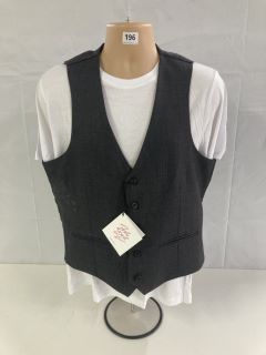 JOHN LEWIS S100 BIRDSEYE REGULAR FIT WAISTCOAT - GREY - SIZE: 40R- RRP.£80 (WAISTCOAT ONLY (682012)