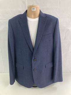 JOHN LEWIS S100 BIRDSEYE REGULAR FIT SUIT JACKET - BLUE - SIZE: 44L - RRP.£170 (SUIT JACKET ONLY) (682855)