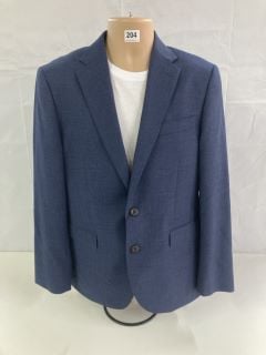 JOHN LEWIS S100 BIRDSEYE REGULAR FIT SUIT JACKET - BLUE - SIZE: 40R - RRP.£170 (SUIT JACKET ONLY) (682855)