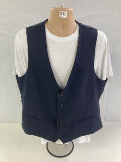 JOHN LEWIS S100 BIRDSEYE REGULAR FIT WAISTCOAT - NAVY - SIZE: 46R- RRP.£80 (WAISTCOAT ONLY (682855)