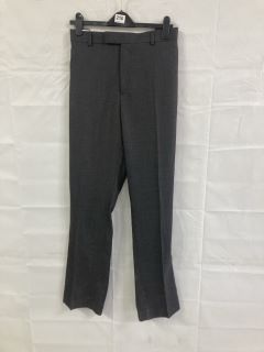 JOHN LEWIS S100 BIRDSEYE REGULAR FIT SUIT TROUSERS - GREY - SIZE: 42L - RRP.£90 (682855)