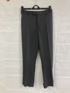 JOHN LEWIS S100 BIRDSEYE REGULAR FIT SUIT TROUSERS - GREY - SIZE: 42R- RRP.£90 (682855)