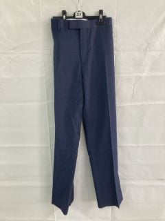 JOHN LEWIS S100 BIRDSEYE REGULAR FIT SUIT TROUSERS - BLUE - SIZE: 40R - RRP.£90 (682855)