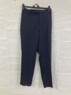 JOHN LEWIS S100 BIRDSEYE REGULAR FIT SUIT TROUSERS - NAVY - SIZE: 42L - RRP.£90 (682855)