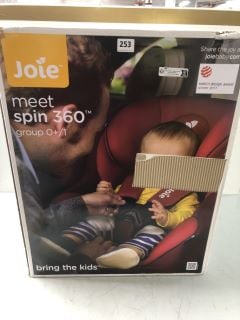 JOIE MEET SPIN 360 CHILD CAR SEAT GROUP 0+/1 COLOUR - EMBER (RRP - £230.00)