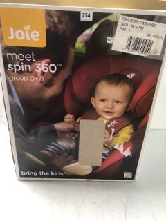 JOIE MEET SPIN 360 CHILD CAR SEAT GROUP 0+/1 COLOUR - EMBER (RRP - £230.00)