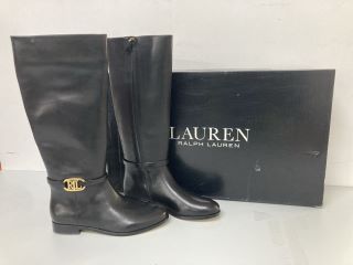 RALPH LAUREN BRIDGETTE-BO-TAL BLACK BOOTS - SIZE:5 - RRP.£269 (655352)