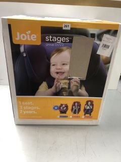 JOIE STAGES CHILD CAR SEAT GROUP (0+/1/2) - COAL (RRP.£160)