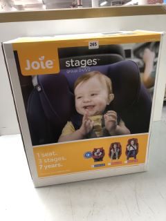 JOIE STAGES CHILD CAR SEAT GROUP (0+/1/2) - COAL (RRP.£160)