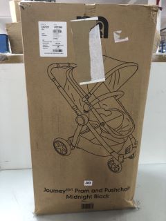 MOTHERCARE JOURNEY PRAM & PUSHCHAIR MIDNIGHT BLACK (RRP £150.00)