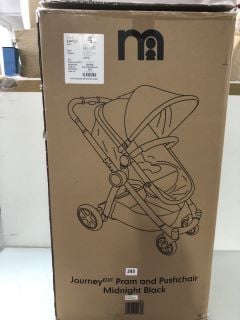 MOTHERCARE JOURNEY PRAM & PUSHCHAIR MIDNIGHT BLACK (RRP £150.00)