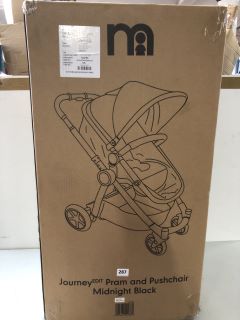 MOTHERCARE JOURNEY PRAM & PUSHCHAIR MIDNIGHT BLACK (RRP £150.00)