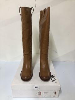 JOHN LEWIS SADDLE BROWN TAN BOOTS - SIZE 4 (682165)