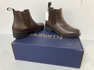 DUBARRY OF IRELAND GORE-TEX WATERFORD MAHOGANY BOOTS - SIZE:4 - RRP.£229 (682537)