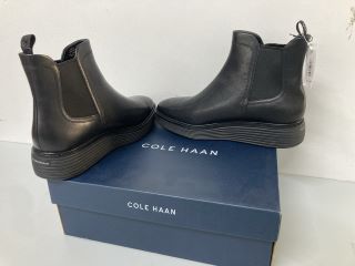 COLE HAAN PLATFORM CHELSEA BLACK BOOTS - SIZE: 6 -RRP.£208 (682537)