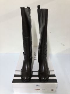 JOHN LEWIS SAGE BROWN CHOCOLATE BOOTS - SIZE 4 (681751)