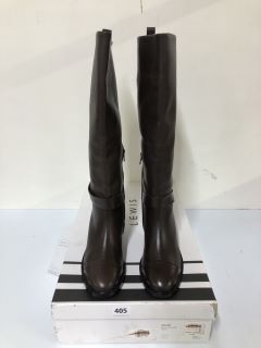 JOHN LEWIS SAGE BROWN CHOCOLATE BOOTS - SIZE 6 (681751)