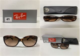 RAY-BAN JACKIE OHH HAVANA PINK GRADIENT BROWN SUNGLASSES - RRP £193