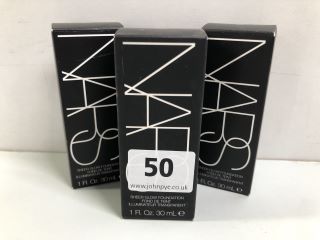 3 X NARS SHEER GLOW FOUNDATION 30ML (619660)