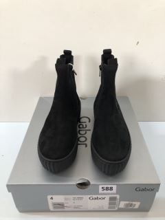 GABOR DECEMBER BLACK BOOTS - SIZE 4 (682720)